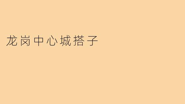 龙岗中心城搭子