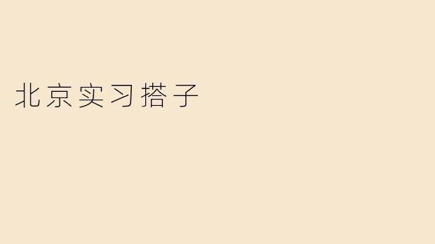 北京实习搭子