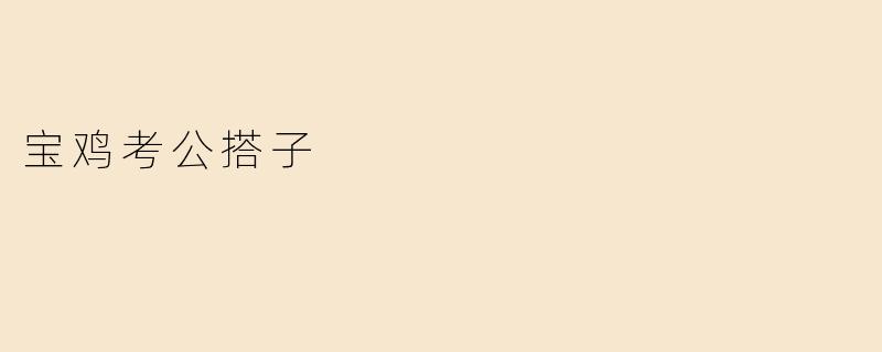 宝鸡考公搭子