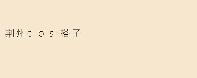荆州cos搭子