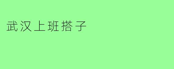 武汉上班搭子