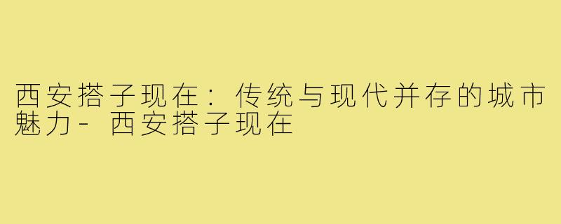 西安搭子现在：传统与现代并存的城市魅力-西安搭子现在