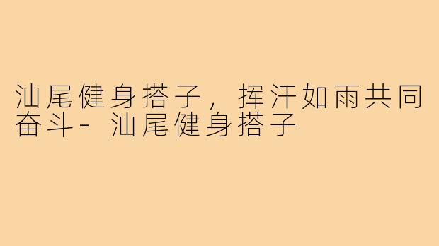 汕尾健身搭子，挥汗如雨共同奋斗-汕尾健身搭子