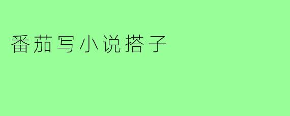 番茄写小说搭子
