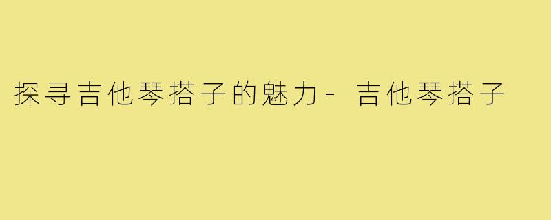 探寻吉他琴搭子的魅力-吉他琴搭子