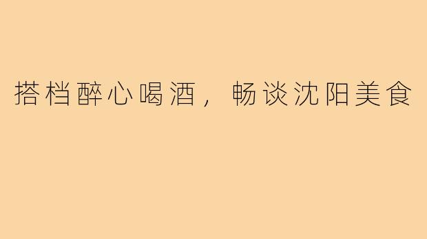 搭档醉心喝酒，畅谈沈阳美食