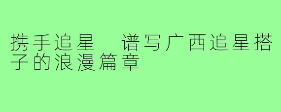 携手追星 谱写广西追星搭子的浪漫篇章