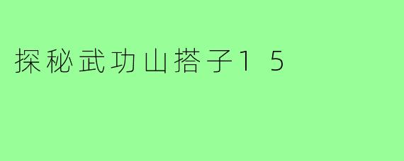 探秘武功山搭子15