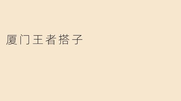 厦门王者搭子