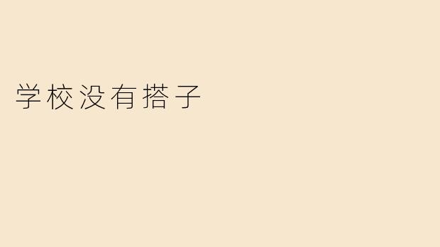 学校没有搭子