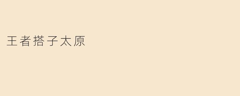 太原王者搭子