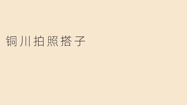 铜川拍照搭子