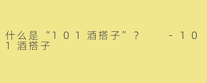 什么是“101酒搭子”？  -101酒搭子