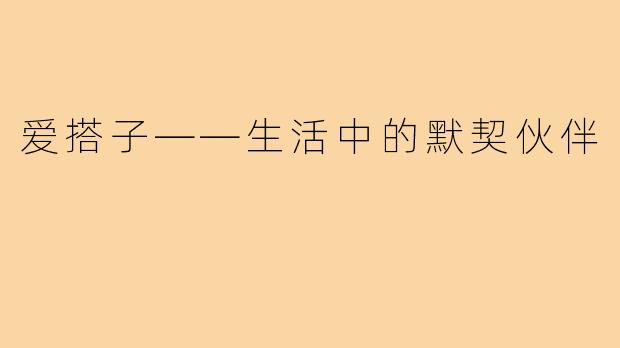 爱搭子——生活中的默契伙伴