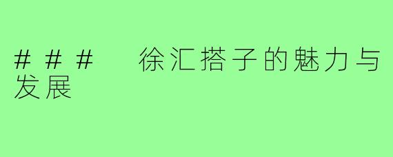 ### 徐汇搭子的魅力与发展