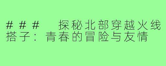 ### 探秘北部穿越火线搭子：青春的冒险与友情