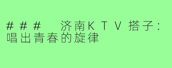 ### 济南KTV搭子：唱出青春的旋律