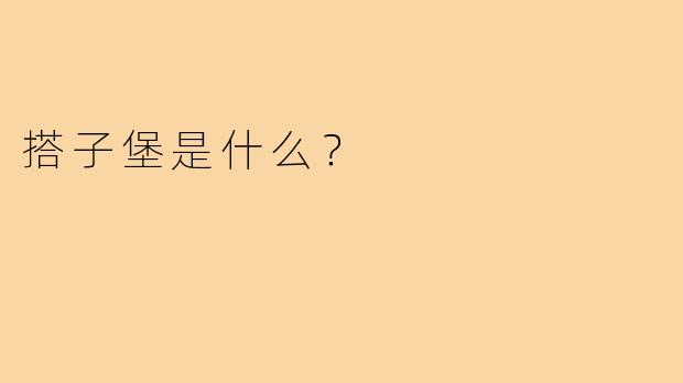 搭子堡是什么？  