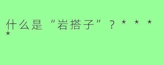 什么是“岩搭子”？****