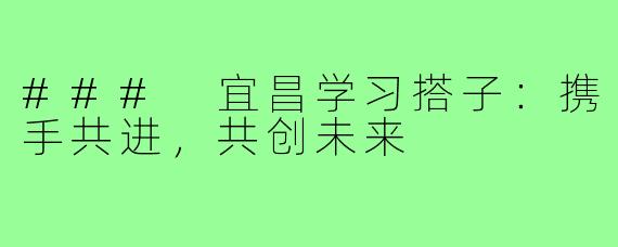 ### 宜昌学习搭子：携手共进，共创未来