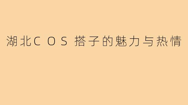 湖北COS搭子的魅力与热情