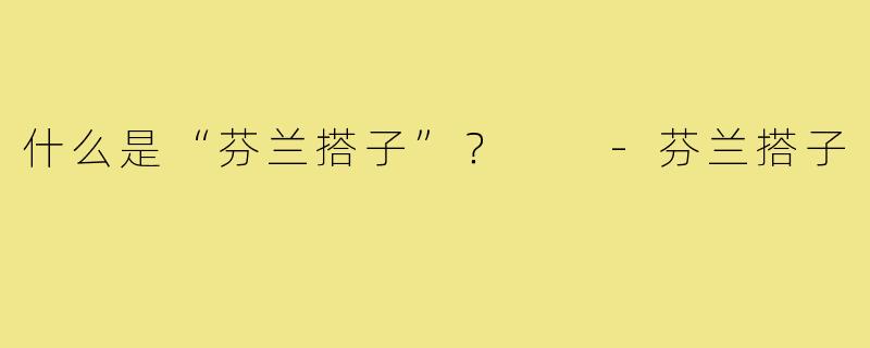 什么是“芬兰搭子”？  