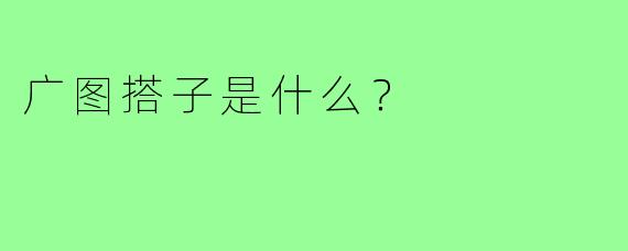 广图搭子是什么？