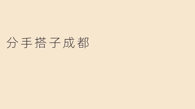 分手搭子成都