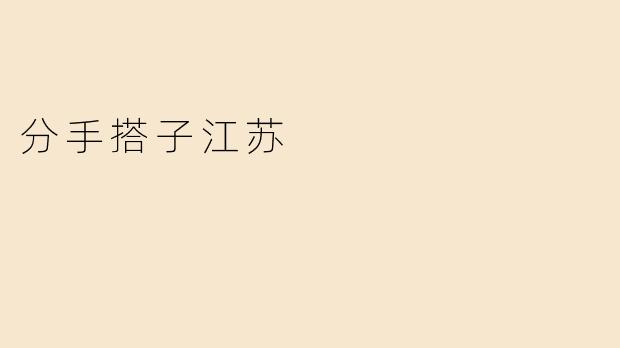 分手搭子江苏