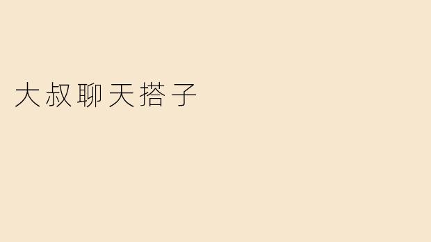 大叔聊天搭子