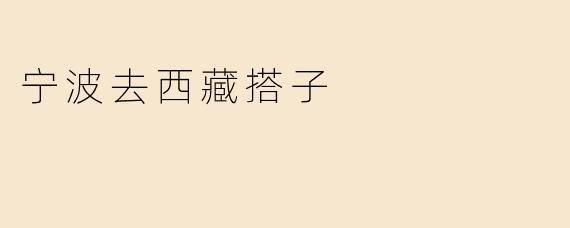 宁波去西藏搭子