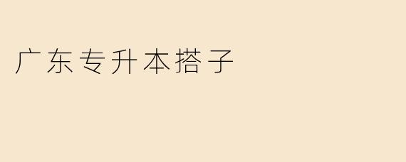 广东专升本搭子