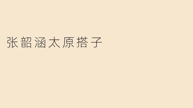 张韶涵太原搭子