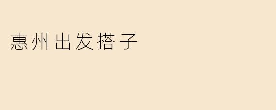 惠州出发搭子