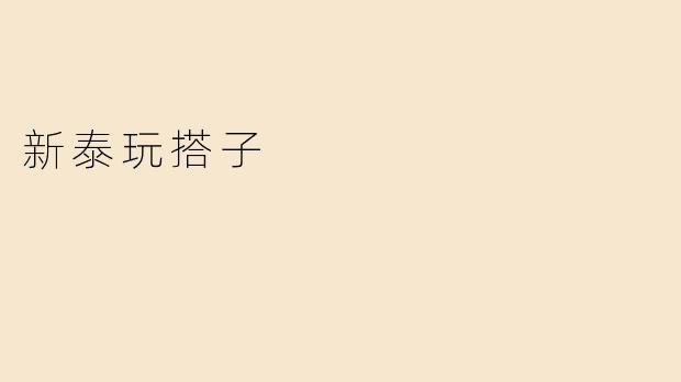 新泰玩搭子