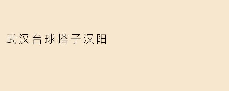 武汉台球搭子汉阳