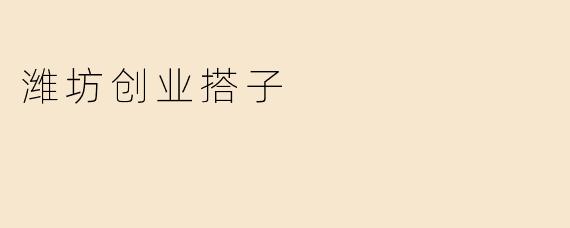 潍坊创业搭子