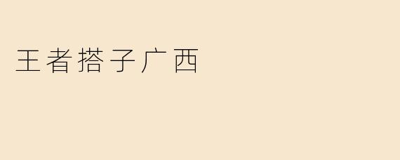 王者搭子广西