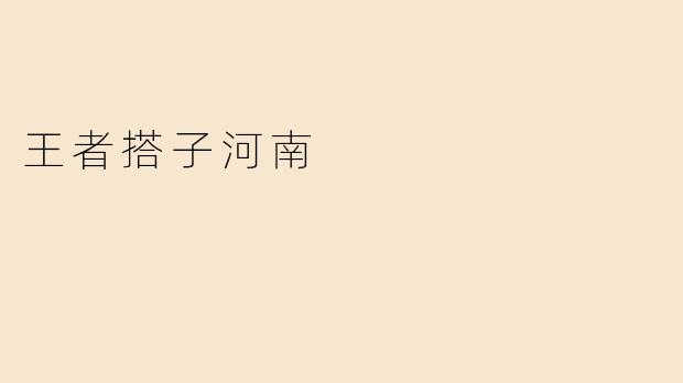 王者搭子河南