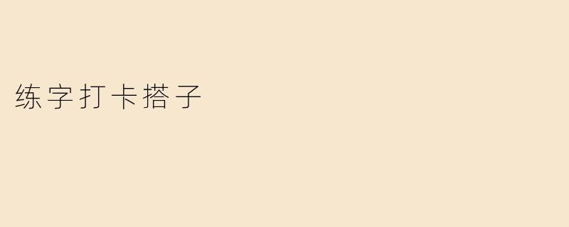 练字打卡搭子