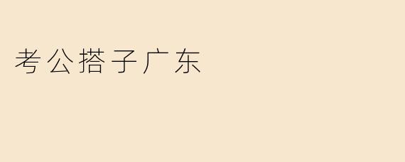 考公搭子广东