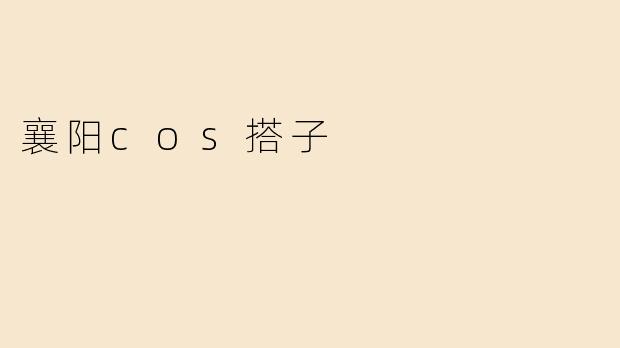 襄阳cos搭子