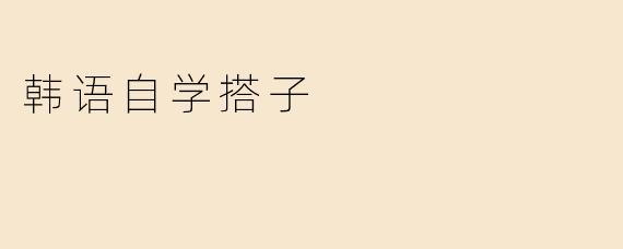 韩语自学搭子