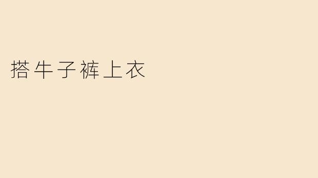 搭牛子裤上衣