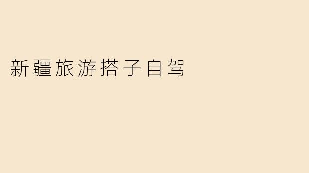 新疆旅游搭子自驾