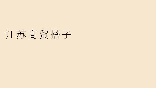 江苏商贸搭子：助力地方经济的创新力量