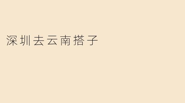 深圳去云南搭子