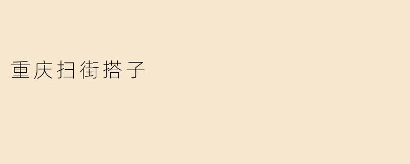 重庆扫街搭子