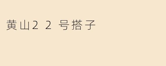 黄山22号搭子