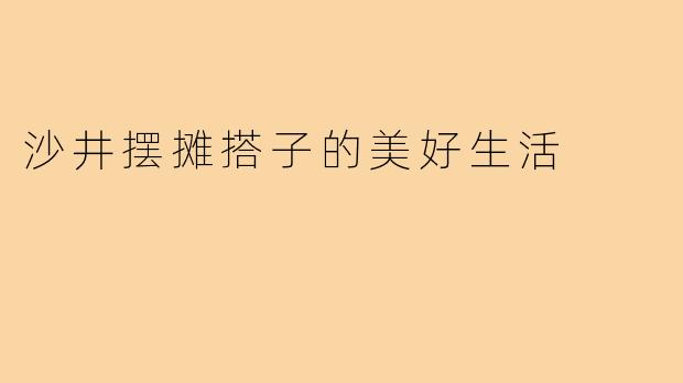 沙井摆摊搭子的美好生活